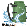 thumbnail image 4 of Acrodo Beach Bag - Dry Bag Backpack - Heavy Duty Waterproof Bag or Camping Backpack (Double, 15 Liter, Green), 4 of 6