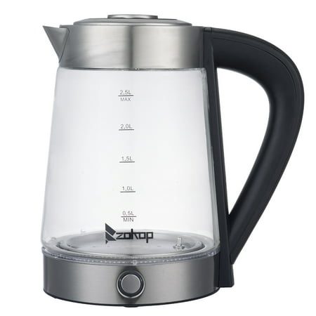 

Tcbosik Zokop 110V 1500W 2.5L Blue Glass Electric Kettle With Filter