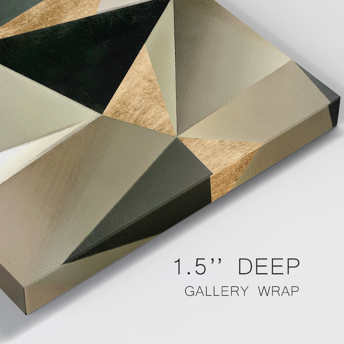Wexford Home Gold Polygon Wall II-Premium Gallery Wrapped Canvas, 10" x 10" - Ready to Hang