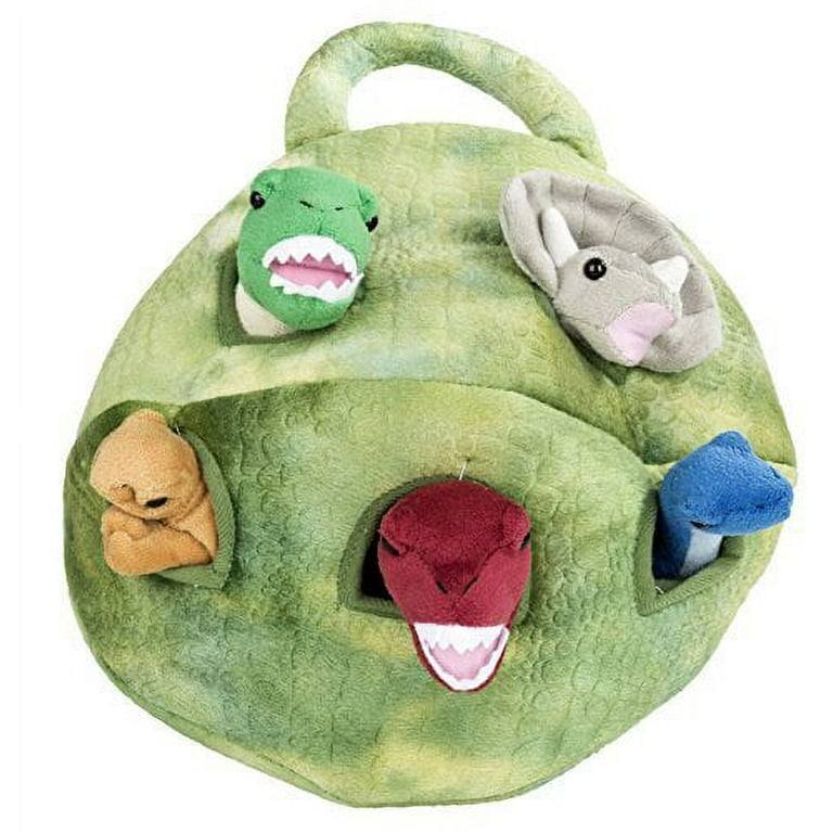 Plush Dinosaur House with Dinosaurs - Five (5) Stuffed Animal Dinosaur in  Play Dinosaur Carrying Case