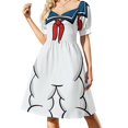 thumbnail image 2 of Stay Puft Marshmallow Man Body Vestido de manga corta vestidos elegantes de mujer para vestidos de novia de verano, 2 of 7