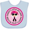 thumbnail image 3 of Inktastic Daddys Little Rocker Girl Girls Baby Bib, 3 of 4