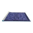 thumbnail image 2 of Ahgly Company Machine Washable Indoor Round Oriental Blue Industrial Area Rugs, 3' Round, 2 of 4