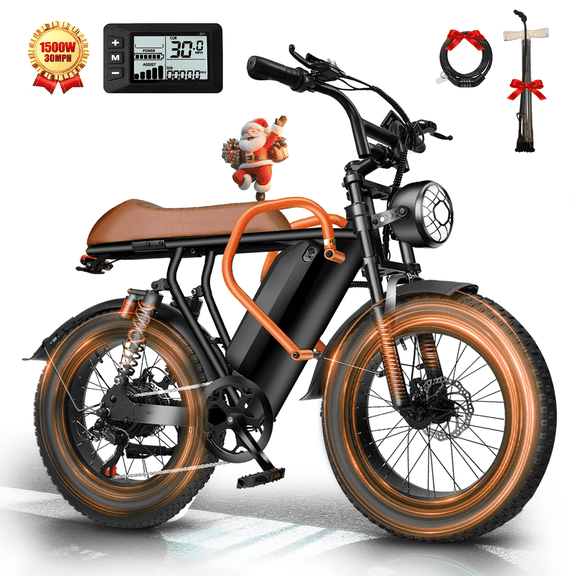 Bycyla Electric Bike for Adults, Peak 1500W 30MPH, 48V 20Ah Electric Bicycle, Full Suspension, 7-Speed,50 Miles Long Range, E Mountain Bike,UL2849
