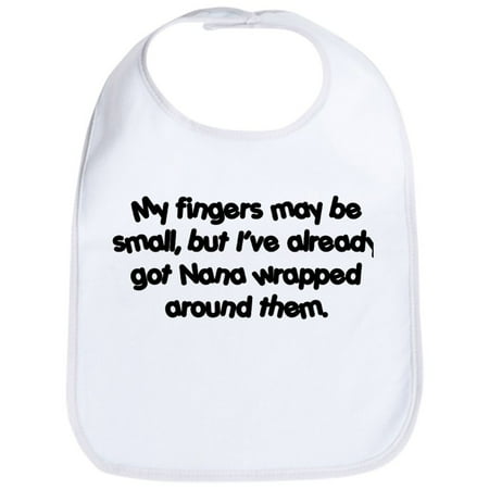 

CafePress - Nana s Wrapped (Black) Bib - Cute Cotton Cloth Baby Bib Toddler Bib