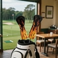 thumbnail image 4 of Yuyamidu Fire Golf Head Cover for Golf Head PU Leather Golf Club Head Cover for Driver/Fairway/Hybird Club Protection, Easy to Put on and Take off, 4 of 7