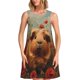 thumbnail image 1 of Fotbe Rose Cute Guinea Pig Vestido de Verano sin Mangas para Mujer – Vestido Midi Línea A, Estilo Camiseta Floral, Vestido Playero Casual y Fluido, 1 of 7