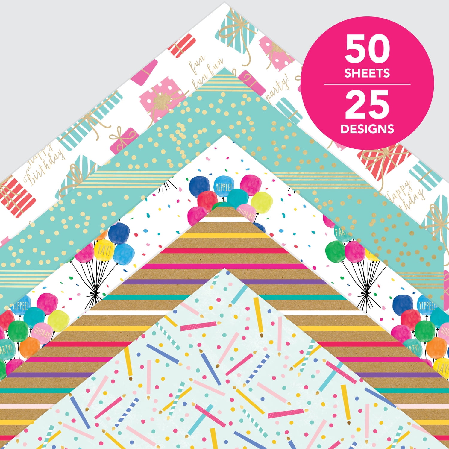 Roobee by Mara Mi Celebrations Paper Pad 12" x 12" - 24 lb/ 100 GSM, 50 sheets
