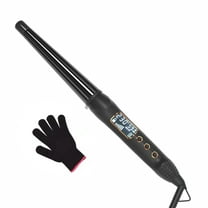 HsdsBebe 32mm Curling Iron, LCD Display Barrel Curling Wand with 15 Heat Setting(140°F to 450°F),1.25 inch Ceramic Tourmaline Hair Curler include Glove