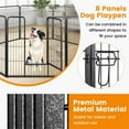 thumbnail image 5 of Demi Bonn 8-Panels Dog Playpen Outdoor 31"x32" Dog Pen Large Indoor Metal Puppy Pet Playpen for Small Dogs Run Fence / Iron Pet Dog Playpen, Black, 5 of 7