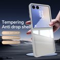 thumbnail image 2 of ELEHOLD for Samsung Galaxy Z Flip 7 2025 Case,Crystal Clear Non-Yellowing Shockproof Anti-Scratch Transparent Hard Back Slim Fit Case for Samsung Galaxy Z Flip 7 2025,Gray, 2 of 7