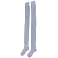 thumbnail image 2 of Calcetines Altos hasta El Muslo Calientes Atractivos de s Mujeres de Medias - Gris Cro, se describe Soledad Moda Pile medias, 2 of 10