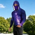 thumbnail image 2 of Men's Performance Fishing Hoodie Shirt Face Mask UPF 50+ Rash Guard Long Sleeve Going Out Shirt, 2 of 5