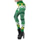 thumbnail image 3 of Pantalones ajustados de cintura alta con estampado de trébol del día de San Patricio para mujer, 3 of 5