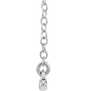 Jewels By Lux 14k White Gold Twisted Ribbon Bar 16-18 Necklace