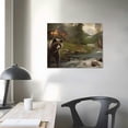 thumbnail image 4 of JEUXUS Bears River Cabin Decorative Art Modern Canvas Prints for Living Room Bedroom Office Wall Decor - Set of 2 (20x16 in and 16x12 in) 16x12in, 4 of 6