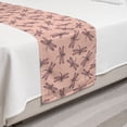 thumbnail image 2 of Dragonfly Bed Runner, Repetitive Purple Tones Exotic Animal Illustration, Decorative Accent Bedding Scarf for Hotels Homes and Guestrooms, Twin, Blush Dark Warm Taupe, by Ambesonne, 2 of 2