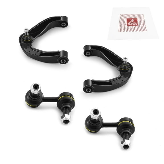 Metrix Premium Chassis Parts - 4 PC Front L/R Upper Control Arm & Front Sway Bar Stabilizer End Link Kit Fits 05-21 Nissan Frontier, 09-12 Suzuki Equator, RK621245, RK621246, K80470, K80471