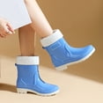 thumbnail image 7 of KANG Fashion Women's -Lined Short Rain Boots Waterproof, Anti-, Thick Sole Platform Winter Wet Weather Shoes Blue 42, 7 of 7