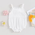 thumbnail image 2 of Bagilaanoe Newborn Baby Girl Rompers Ruffle Sleeveless Bodysuits 1M 3M 6M 9M 12M Infant Summer One Piece Jumpsuit, 2 of 7