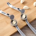 thumbnail image 5 of Hweilai 1 pcs Professional Stainless Steel Garlic Press, Professional Kitchen Garlic Crusher, Garlic Chopper, Super Easy to Use and Clean, Dishwasher Safe, 5 of 5