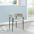 thumbnail image 2 of Meridian Furniture Lavina Taupe Vegan Leather Dining Chair (Set of 2), 2 of 10