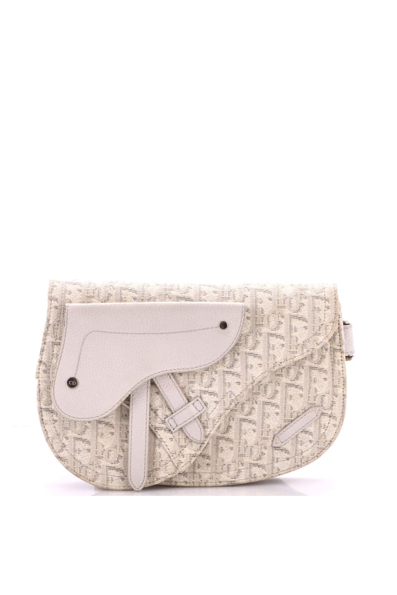 Pre-Owned Saddle Messenger Pouch Oblique Canvas By Rebag