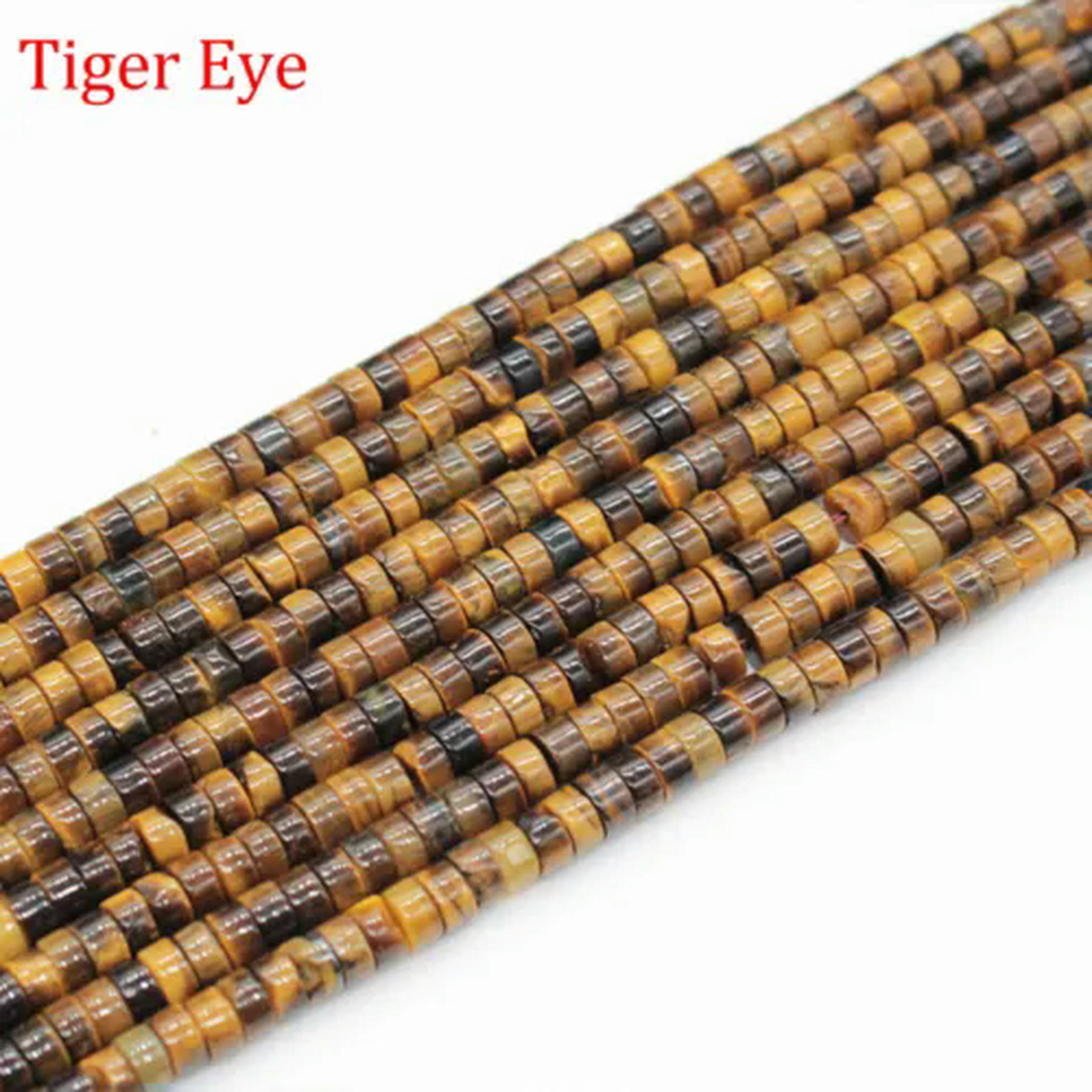 2x4mm Assorted Gemstones Rondelle Crystal Spacer Loose Beads for Jewelry Making