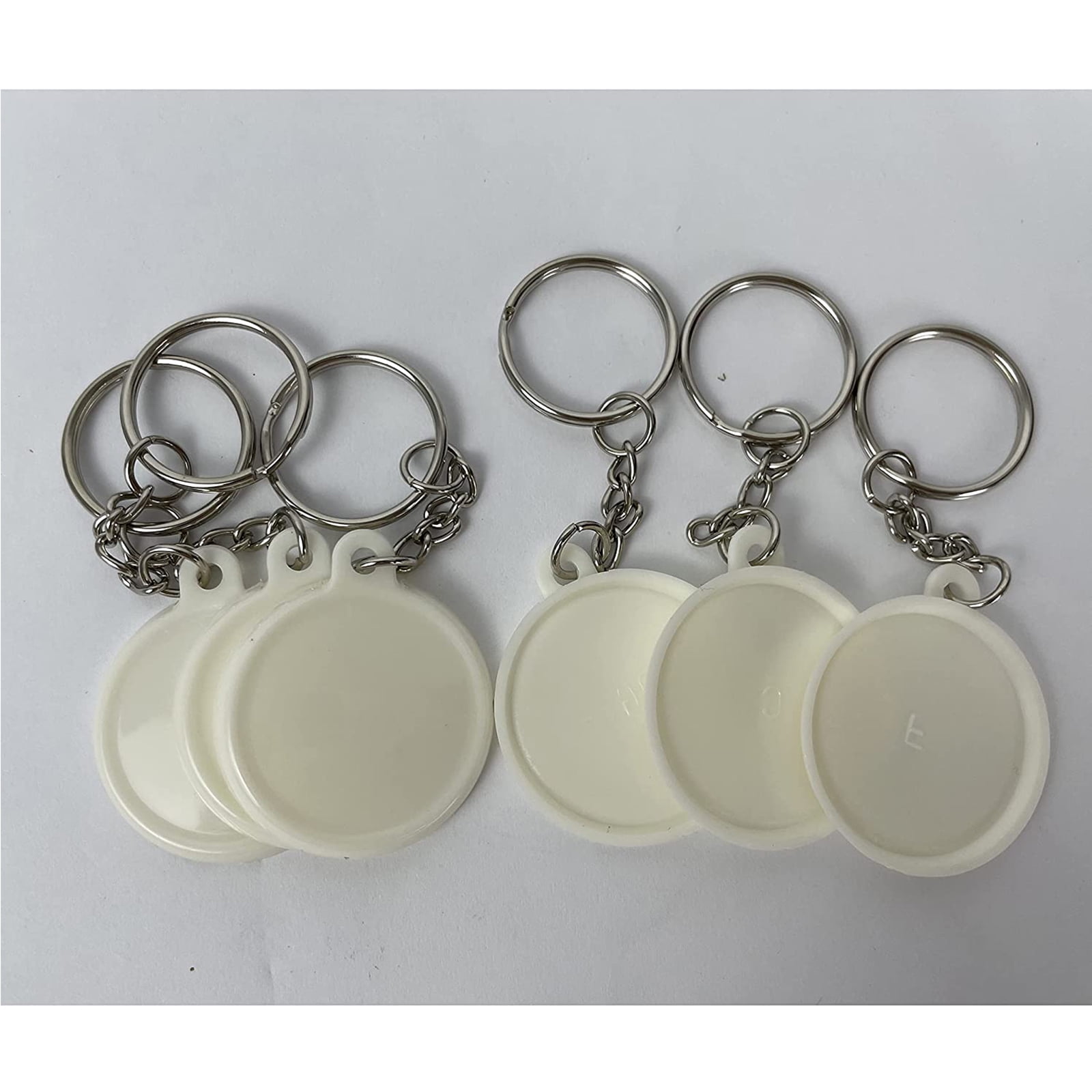 INTBUYING Φ37mm (1-1/2") Key Chain Button Parts for DIY 100 Sets/Pack