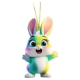 thumbnail image 3 of CoreLiving Spring Easter Tree Ornaments Acrylic Bunny Pendants for Hanging Decor Cartoon Rabbit Designs Easter Decorations for Home Easter Tree, 3 of 9