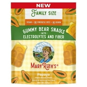 MaryRuth's | Gummy Bear Snacks with Electrolytes and Fiber | Healthy Snacks for Adults and Kids | Vegan | Papaya Flavor | 240g