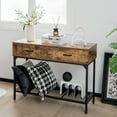 thumbnail image 5 of Costway Console Table Industrial Large Drawers Storage Shelf Narrow Entryway Hallway, 5 of 10