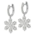 thumbnail image 2 of 14k White Gold Diamond Snowflake Earrings EM5538, 2 of 4