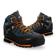 Mens Waterproof Leather mid Hiking Boots Outdoor Non-Slip Lightweight Trekking Sneakers