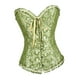 thumbnail image 4 of Corsé floral para mujer, corsés góticos con bordado en espiral, varillas de acero, satén, steampunk. verde, 4 of 9