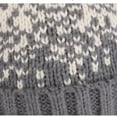thumbnail image 6 of HomeDM Unisex Slouchy Beanie Hat with Faux Fur Pom Stripe Winter Warm Knit Hats Men and Women Soft Beanie Cap Outdoor Gray, 6 of 9