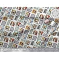 thumbnail image 3 of Soimoi Poly Georgette Fabric Frames,Women & Dogs Patchwork Decor Fabric Printed Yard 52 Inch Wide, 3 of 3