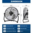 thumbnail image 2 of Ventilador de suelo KEN BROWN de alta velocidad, 35,56 cm, 3 velocidades, inclinación 360°, 2 of 8