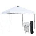 thumbnail image 1 of Outsunny 10' x 10' Pop Up Canopy Tent with Airy Top Vent and Bag, White, 1 of 10
