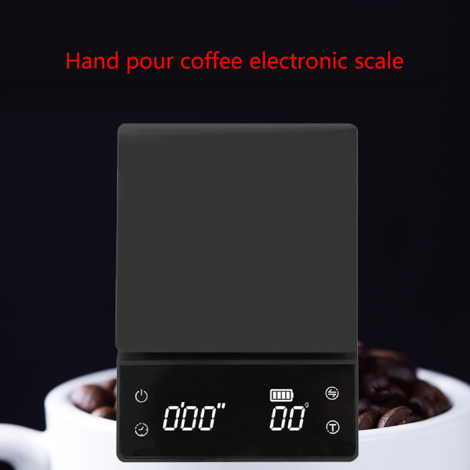 Hand Drip Coffee Scale Kitchen Food Weight Scale with Precision Sensors LED