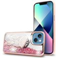 thumbnail image 3 of Value Pack and iPhone 13 6.1 inch Liquid Glitter Phone Case Shock Proof Edges Hybrid Hard Back Slim Bumper Cover, 3 of 4