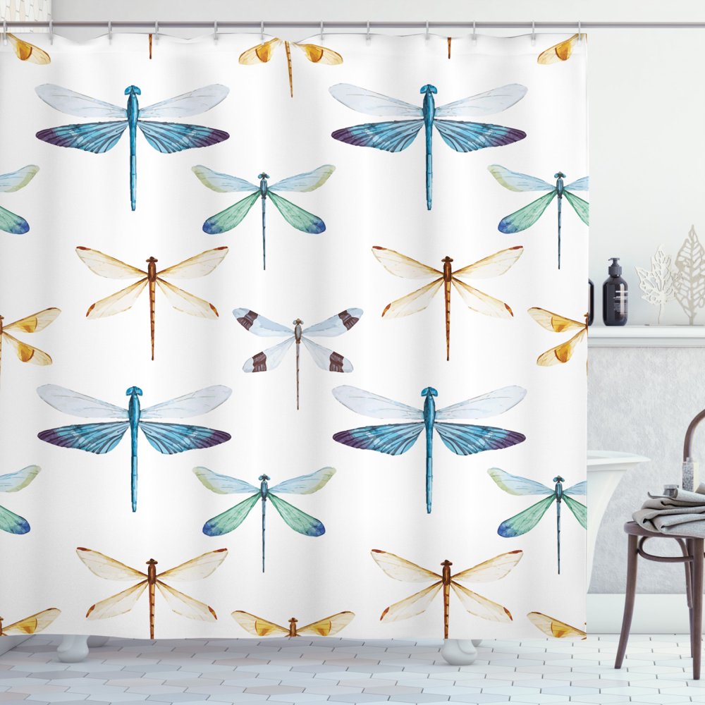 Dragonfly Shower Curtain, Collection of Regularly Dragonfly Pattern