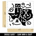 thumbnail image 2 of Texas State with Text Swirls Self-Inking Rubber Stamp Ink Stamper - Black Ink - Small 1 Inch, 2 of 7