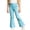Light Blue, variant on TIREOW Girls Leopard Print Flare Pants Elastic Waist Stretchy Trousers Fashion Casual Flared Leg Pants for Daily Wear