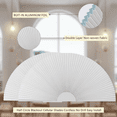 thumbnail image 2 of Cordless Blackout Cellular Shades for Arch Windows, Half Moon Window Covering, No Drill Light Blocking Blinds for Indoor Room Darkening, Easy Install Honeycomb Blinds (White, 36x18 Inch), 2 of 8