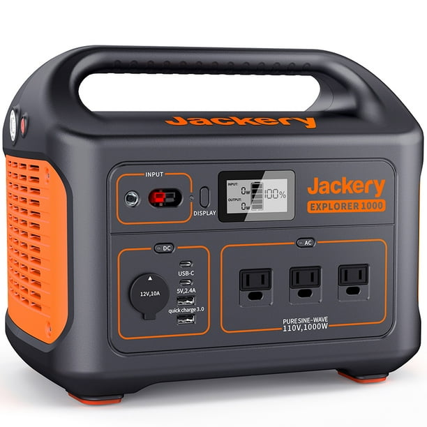 Jackery 1000 Watts Continuous/2000W Peak Portable Power Station
