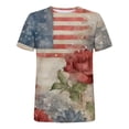thumbnail image 5 of Otvok Tee Shirts Women Round Neck Short Sleeve Independence Day T-Shirt Summer Plus Size Tops, 5 of 7
