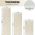 thumbnail image 4 of Yellow Geometric Quatrefoil Pattern Kitchen Rugs Sets Of 3,Kitchen Runner Rugs Non Skid Washable,Decorative Kitchen Floor Mats for Kitchen,Sink,Laundry,17"x30"+ 17"x47" + 17"x59", 4 of 6