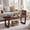 Dark Brown, variant on IFMust 51" Modern Coffee Table with U-Shaped Legs, Water and Scratch Resistant, Rounded Corners for Living Room, Apartment,Light Brown