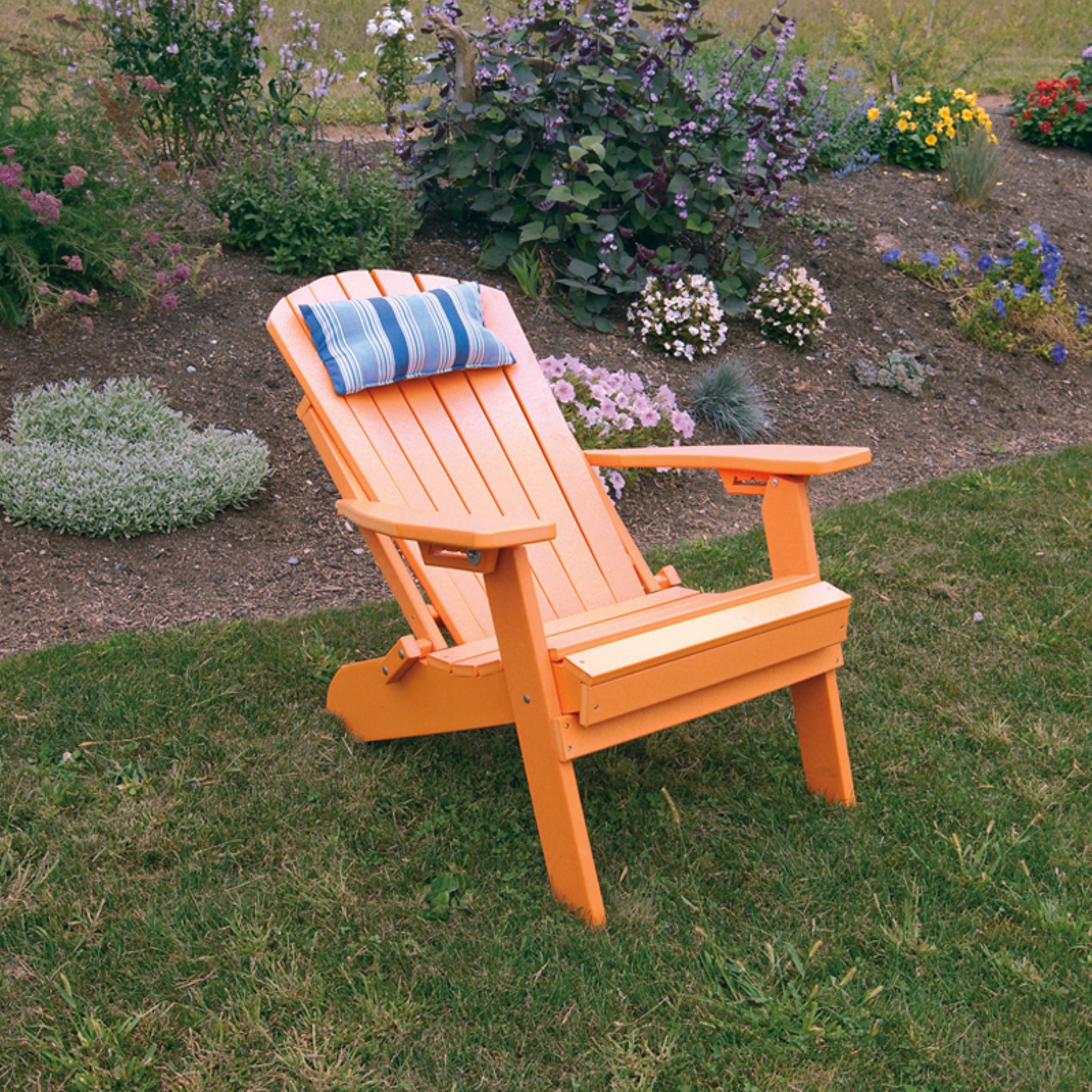 A &amp; L Furniture Fanback Recycled Plastic Folding And Reclining Adirondack Chair - image 4 of 6
